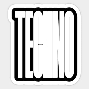 bold techno logo Sticker